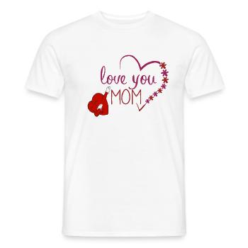 Je t'aime maman cadeau de fête des mères bébé enfant - T-shirt homme - blanc - Devant - AI Model Male 178 dark (178cm)