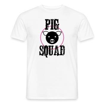 Pig squad - Men's T-Shirt - white - Front - AI Model Male 178 dark (178cm)