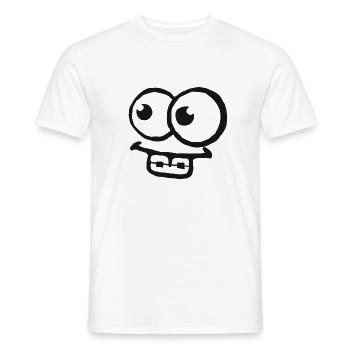 Bretelles visage dents dent braces cadeau - T-shirt homme - blanc - Devant - AI Model Male 178 dark (178cm)