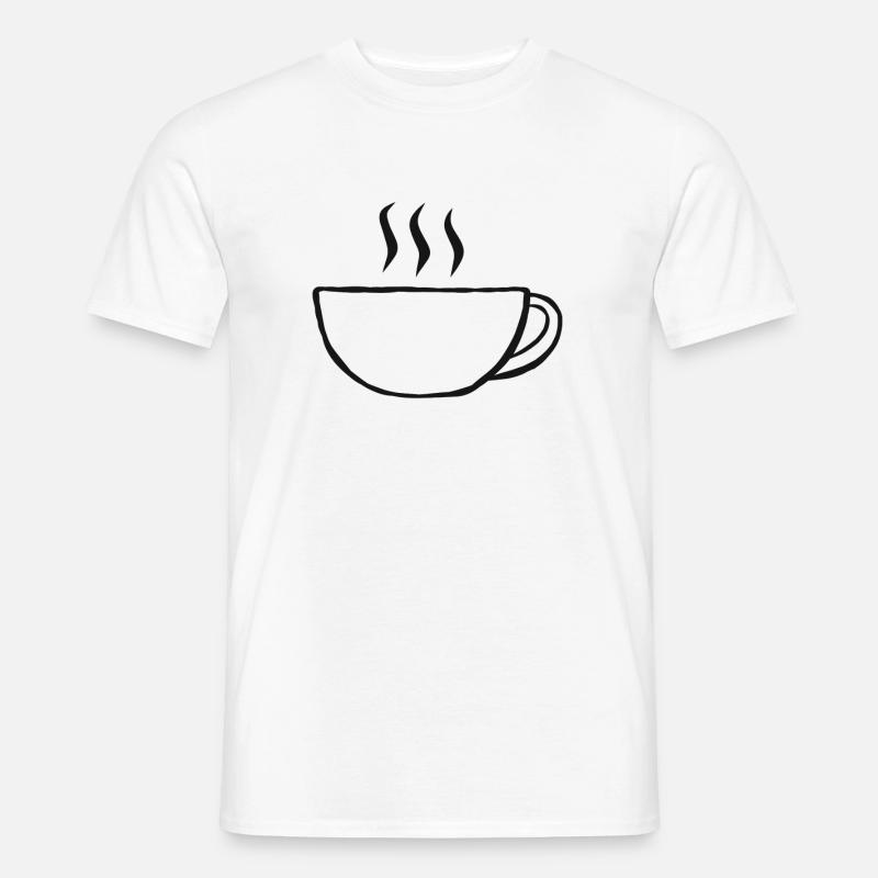 Kaffee Tasse Kaffeetasse - Männer T-Shirt - Weiß