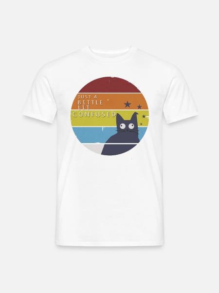 Confused cat - Men's T-Shirt - white