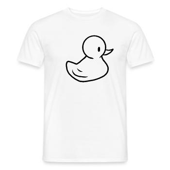 Badeente Ente Quietscheente Entchen Geschenkidee - Männer T-Shirt - Weiß - Vorne - AI Model Male 178 dark (178cm)