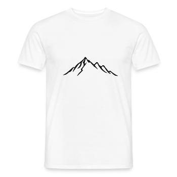 Montagnes escalade alpiniste cadeau de randonneur de montagne - T-shirt homme - blanc - Devant - AI Model Male 178 dark (178cm)