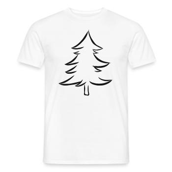 Sapin Noël Sapin Noël X-Mas - T-shirt homme - blanc - Devant - AI Model Male 178 dark (178cm)