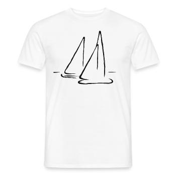 Segelsport Segler Surfer Surfen Segeln Windsurfen - Men's T-Shirt - white - Front - AI Model Male 178 dark (178cm)