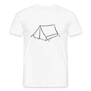 Zelt Camp Camping Zelten Camper Zelter Geschenk - Männer T-Shirt - Weiß - Vorne - AI Model Male 178 dark (178cm)
