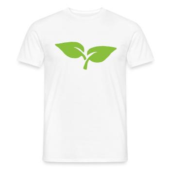 Leaves Garden Green Leaf Vegan Organic Eco Gardener - Men's T-Shirt - white - Front - AI Model Male 178 dark (178cm)