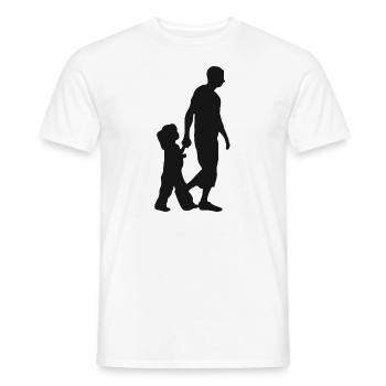 Père fille enfants papa fille papa cadeau - T-shirt homme - blanc - Devant - AI Model Male 178 dark (178cm)