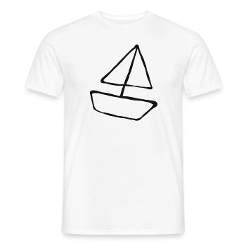 Voile le sport voile marin voilier bateau - T-shirt homme - blanc - Devant - AI Model Male 178 dark (178cm)