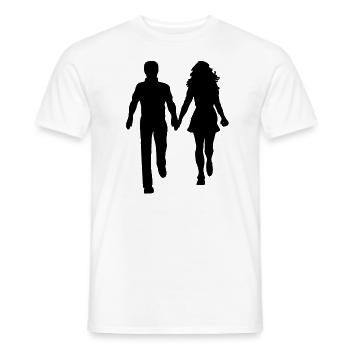 Couple woman man partner marriage love couple gift - Men's T-Shirt - white - Front - AI Model Male 178 dark (178cm)