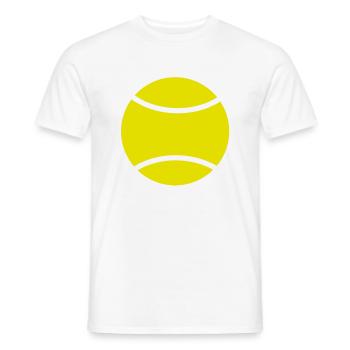 Balle de tennis cadeau sport balle le sport - T-shirt homme - blanc - Devant - AI Model Male 178 dark (178cm)