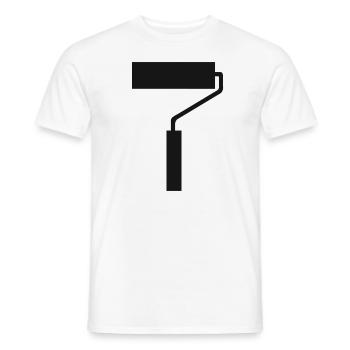 Pinsel Lackieren Pinseln Malen Maler Lackierer - Männer T-Shirt - Weiß - Vorne - AI Model Male 178 dark (178cm)