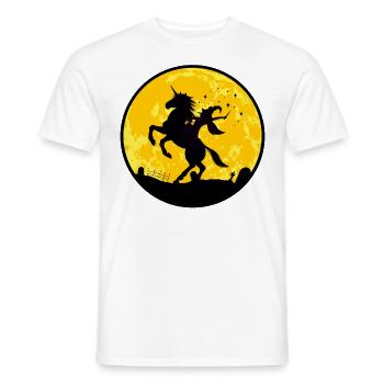 Witch on unicorn motif for stickers and more - Men's T-Shirt - white - Front - AI Model Male 178 dark (178cm)