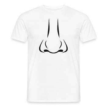 Nase Riechen Geschenk Nose Geruch Geschenkidee - Männer T-Shirt - Weiß - Vorne - AI Model Male 178 dark (178cm)