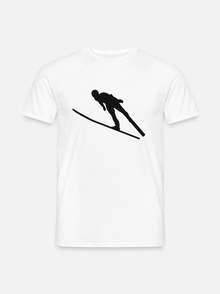 Skispringen Skispringer Ski Skifliegen Wintersport - Männer T-Shirt - Weiß
