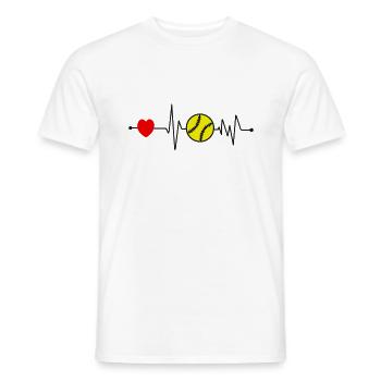 Tennis tennis lovers tennis tennis racket - Men's T-Shirt - white - Front - AI Model Male 178 dark (178cm)