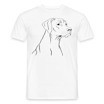 Rhodesian Ridgeback drawing - Men's T-Shirt - white - Front - AI Model Male 178 dark (178cm)