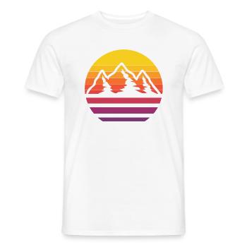 Berg Wandern Berge Gebirge Landschaft Bergsteigen - Men's T-Shirt - white - Front - AI Model Male 178 dark (178cm)