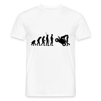 Motorrad Evolution Pärchen Bike Moped Biker Paar - Männer T-Shirt - Weiß - Vorne - AI Model Male 178 dark (178cm)