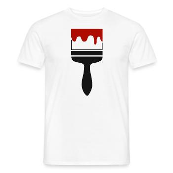 Pinsel Streichen Farbe Maler und Lackierer Malen - Männer T-Shirt - Weiß - Vorne - AI Model Male 178 dark (178cm)