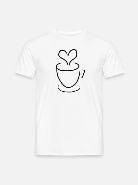 Café café café cadeau café - T-shirt homme - blanc