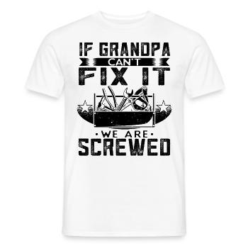 Grand-père grand-père réparateur réparateur - T-shirt homme - blanc - Devant - AI Model Male 178 dark (178cm)