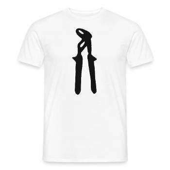 Zange Handwerker Handwerk Zangen Werkzeug - Männer T-Shirt - Weiß - Vorne - AI Model Male 178 dark (178cm)
