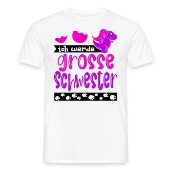 Ich werde grosse Schwester - Bald Schwester - Männer T-Shirt - Weiß - Vorne - AI Model Male 178 dark (178cm)