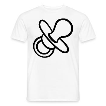 Sucette cadeau enfant en bas âge bébé grossesse - T-shirt homme - blanc - Devant - AI Model Male 178 dark (178cm)