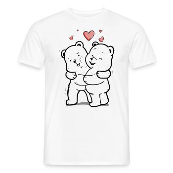 Meilleur ami amitié cadeau Saint Valentin - T-shirt homme - blanc - Devant - AI Model Male 178 dark (178cm)