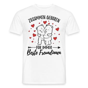 Zwillingsschwester Zwillinge Geschenk - Männer T-Shirt - Weiß - Vorne - AI Model Male 178 dark (178cm)