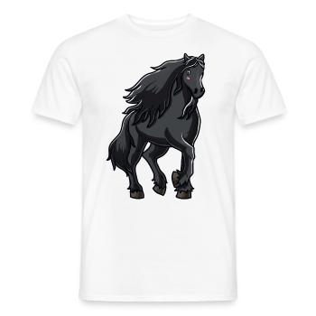 Friesian Horse Horse Lover Gift - Men's T-Shirt - white - Front - AI Model Male 178 dark (178cm)