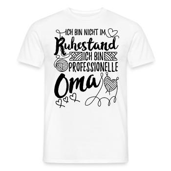 Professionelle Oma Rentnerin Ruhestand Großmutter - Männer T-Shirt - Weiß - Vorne - AI Model Male 178 dark (178cm)