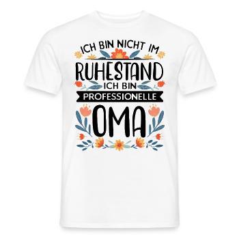 Professionelle Oma Rentnerin Ruhestand Großmutter - Männer T-Shirt - Weiß - Vorne - AI Model Male 178 dark (178cm)