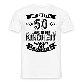 50 Geburtstag Mann - Männer T-Shirt - Weiß - Vorne - AI Model Male 178 dark (178cm)