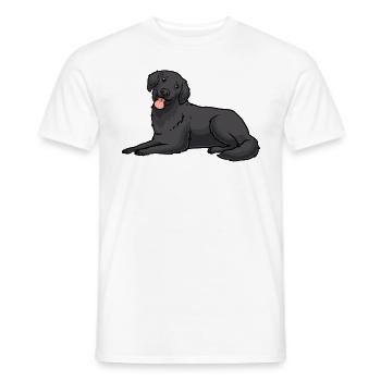 Flat Coated Retriever Dog - Men's T-Shirt - white - Front - AI Model Male 178 dark (178cm)