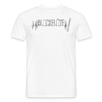 Une flûte à bec avec un battement de cœur - T-shirt homme - blanc - Devant - AI Model Male 178 dark (178cm)