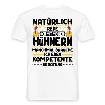 Hühner Huhn Haushühner Hühnerbesitzer - Männer T-Shirt - Weiß - Vorne - AI Model Male 178 dark (178cm)