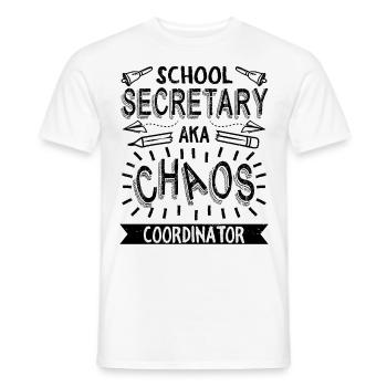 Schulsekretärin Chaos-Koordinatorin - Männer T-Shirt - Weiß - Vorne - AI Model Male 178 dark (178cm)