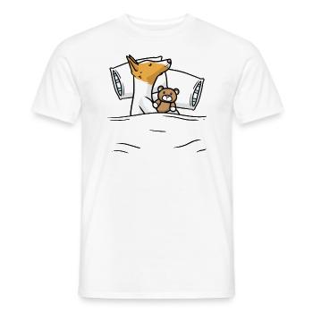 Podenco Ibicenco Cuddly Toy Dog Officiel - T-shirt homme - blanc - Devant - AI Model Male 178 dark (178cm)