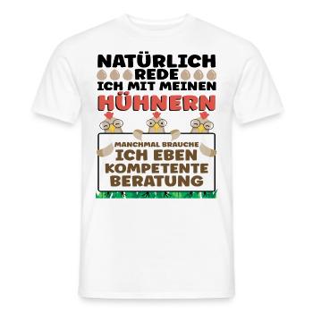 Hühner Huhn Haushühner Hühnerbesitzer - Männer T-Shirt - Weiß - Vorne - AI Model Male 178 dark (178cm)