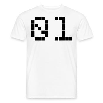 01 - Team - Crew - Men's T-Shirt - white - Front - AI Model Male 178 dark (178cm)