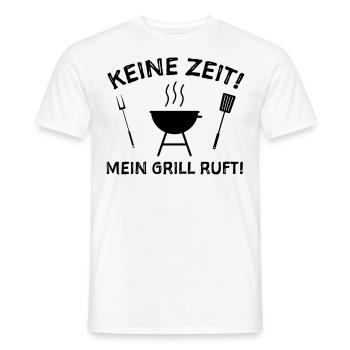 Grill Grillen Sprüche Humor Grillsaison - Männer T-Shirt - Weiß - Vorne - AI Model Male 178 dark (178cm)