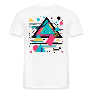 90s Design - Men's T-Shirt - white - Front - AI Model Male 178 dark (178cm)