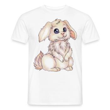 Niedlicher Hase süßes Kaninchen perfekt für Ostern - Männer T-Shirt - Weiß - Vorne - AI Model Male 178 dark (178cm)