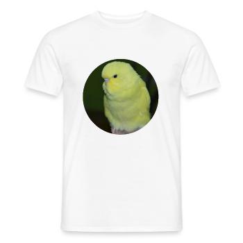Budgies yellow budgie parakeet - Men's T-Shirt - white - Front - AI Model Male 178 dark (178cm)