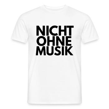not without music - Men's T-Shirt - white - Front - AI Model Male 178 dark (178cm)
