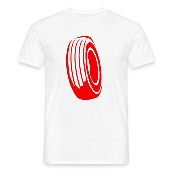 Reifen - Männer T-Shirt - Weiß - Vorne - AI Model Male 178 dark (178cm)