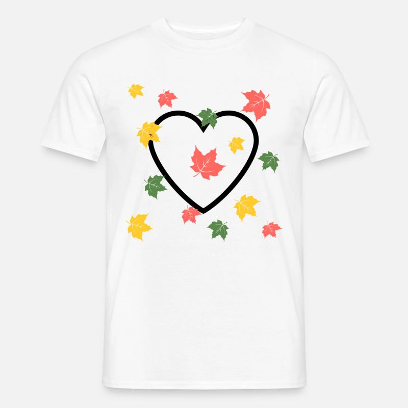 Herbst Liebe - Männer T-Shirt - Weiß