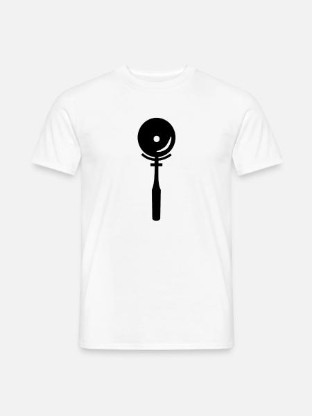 Pizzaschneider - Männer T-Shirt - Weiß
